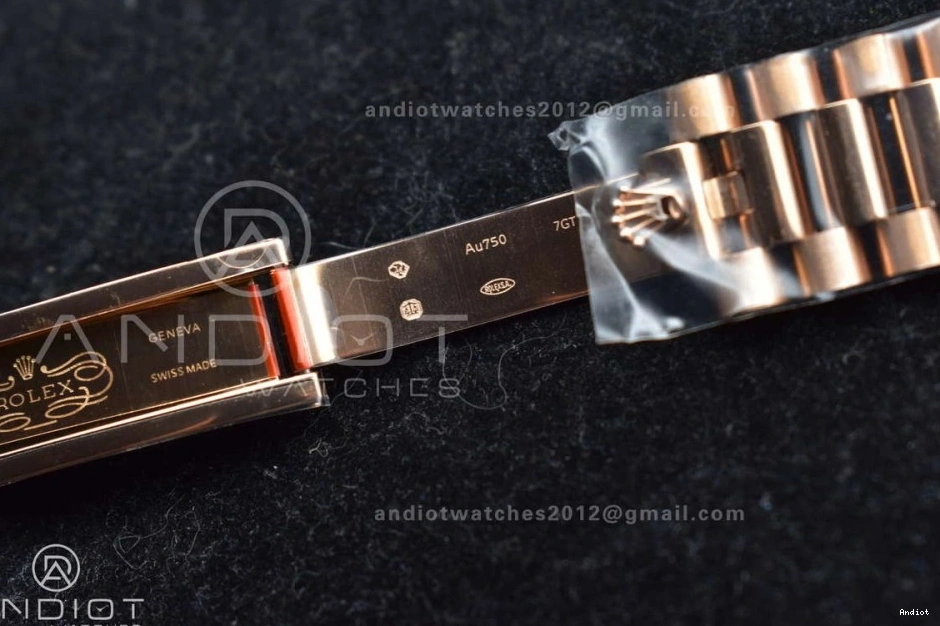 40 904L On Meteorite Steel President Markers A3255 RG Crystal Bracelet DayDate Dial JDF 0129